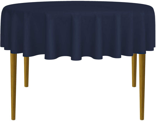 Lann's Linens - 10 Premium 70" Round Tablecloths for Wedding/Banquet/Restaurant - Polyester Fabric Table Cloths - Navy Blue