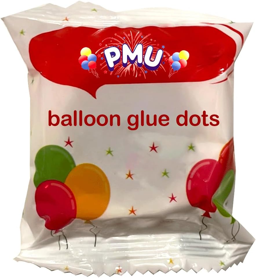 PMU Balloon Accessories for Mylar and Latex Balloons Adhesive Dots for Balloons Double Sided Removable Adhesive Stickers for Balloons, Walls and Party Decorations (100/roll) Pkg/6