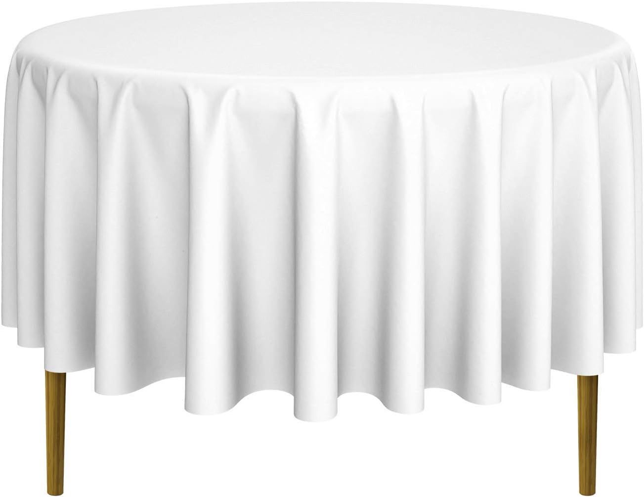 Lann's Linens - 10 Premium 90" Round Tablecloths for Wedding/Banquet/Restaurant - Polyester Fabric Table Cloths - White