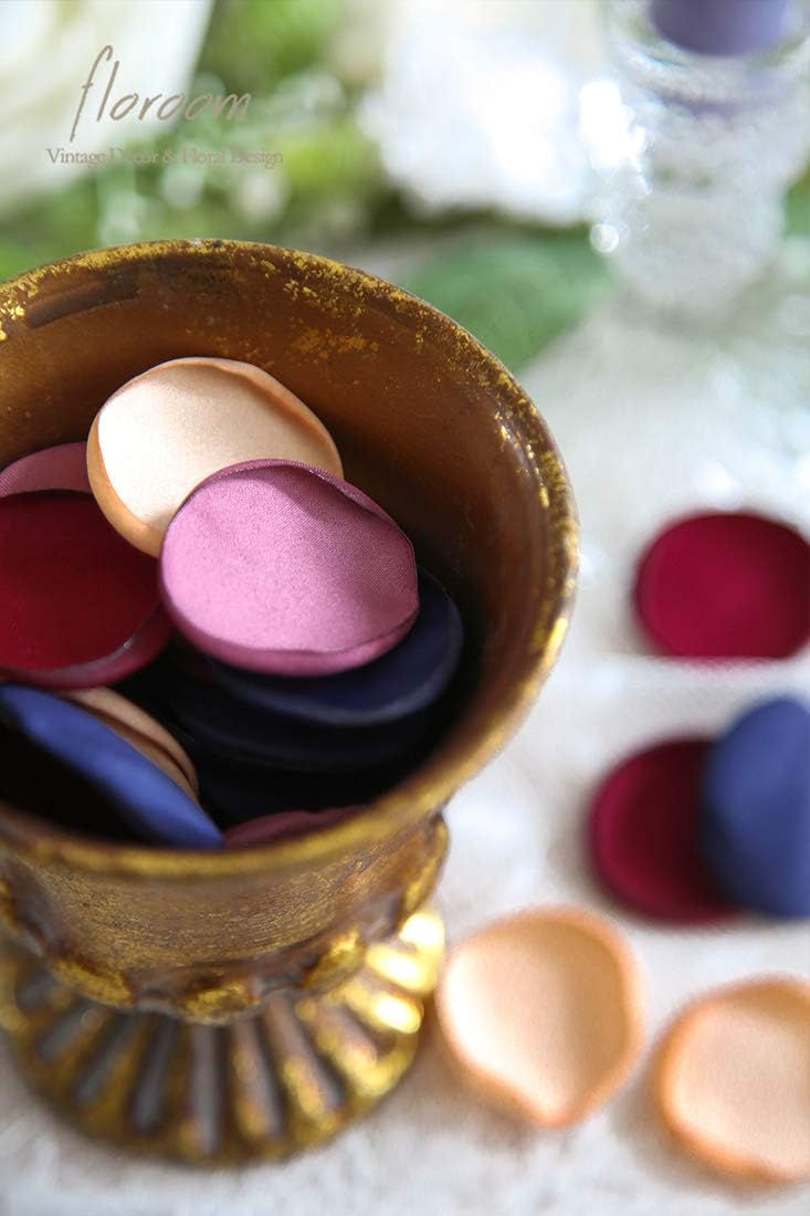 Floroom 300pcs Rose Petals Burgundy Maroon Faux Silk Flower Petals for Wedding Flower Girl Basket Aisle Runner Scatter Table Centerpieces Party Confetti Decoration Romantic Night Favors Home Decor