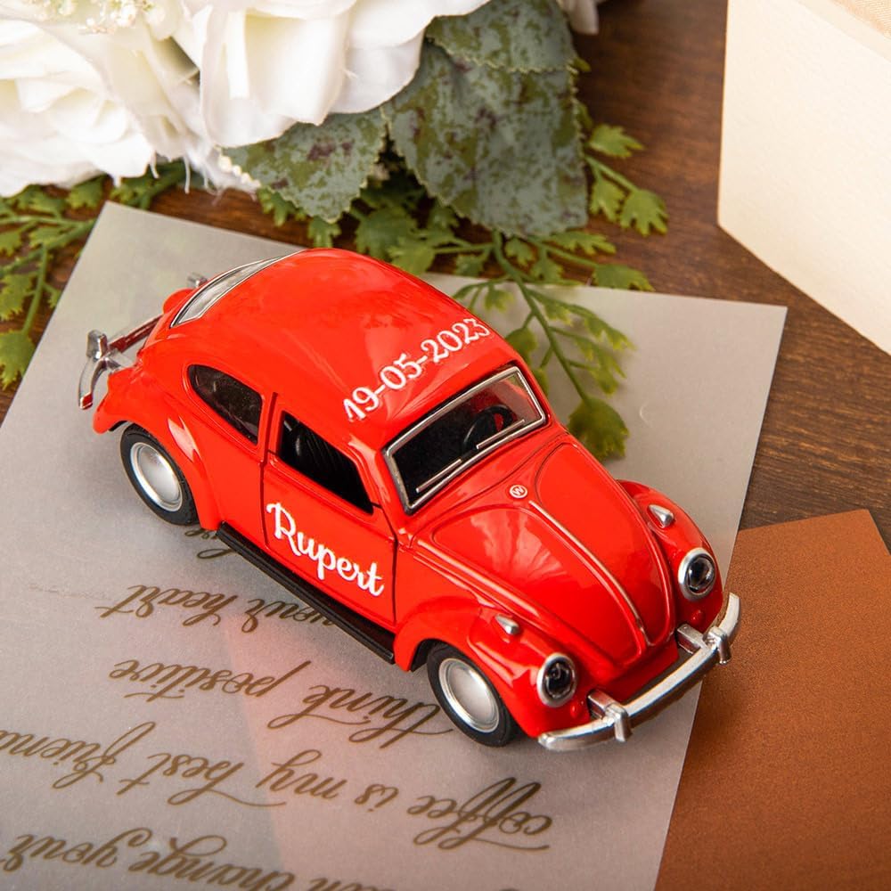callie Personalized Wedding Decor, Custom Cute Wedding Car Model with Name and Date, Wedding Decorations for Home Party-Wedding Car Decorations, Wedding Party Gift for Ring Bearer Groomsmen Guests