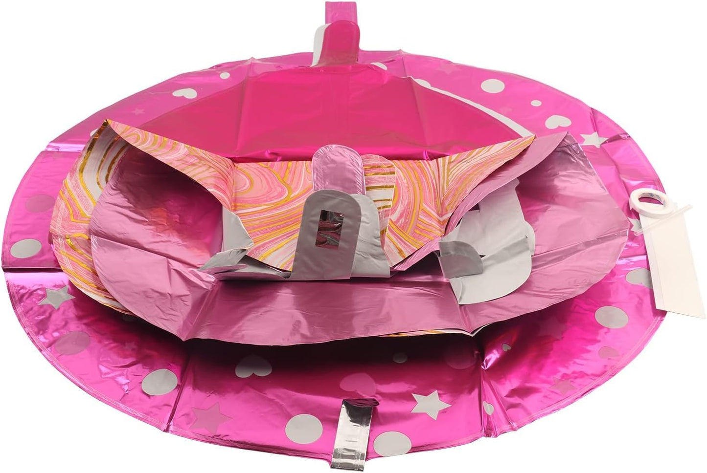 Rose Gold Crown Mylar Balloons And Pink Birthday Large Round Mylar Balloons Set