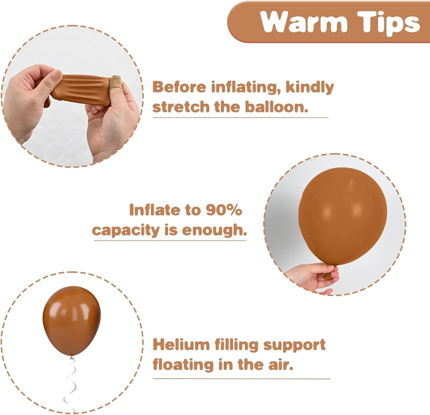 Brown Balloons, 12 Inch Neutral Balloons, Retro Coffee Brown Apricot Sand White Balloon Nude Latex Balloon Helium for Wedding Fall Baby Shower Thanksgiving Cowboy Theme Birthday Decorations
