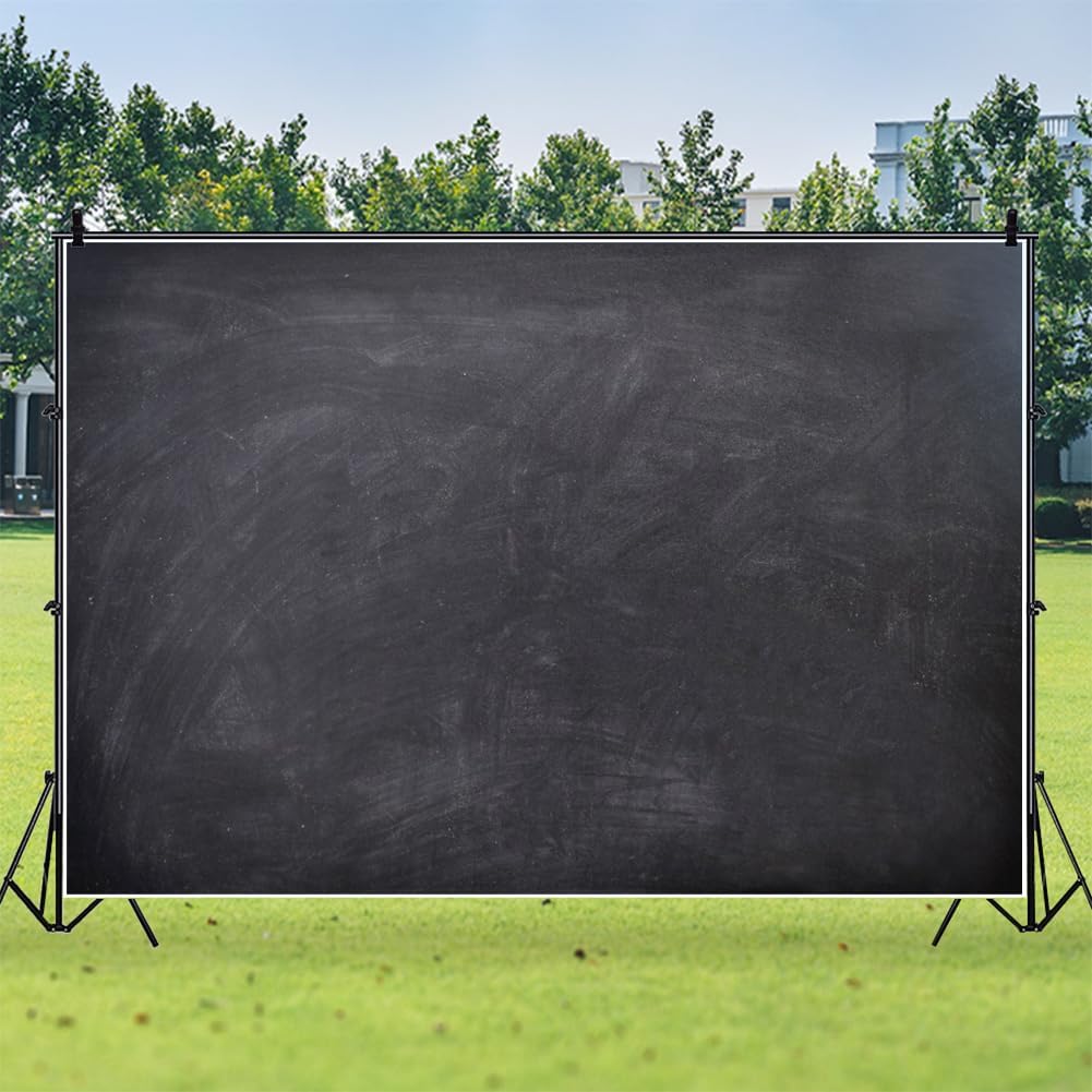 Renaiss 6x4ft Blank Blackboard Backdrop for Photoshoot Man Woman Portrait DIY Chalkboard Photography Background Back to School Banner School Season Photo Booth Props Wedding Teachers` Day Party Decor