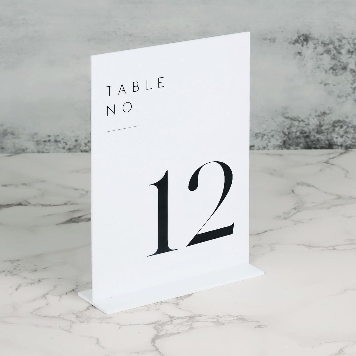 JINMURY White Wedding Table Numbers 1-25 with Stands, 5"x7" White Acrylic Table Numbers, Perfect for Wedding Reception, Party, Anniversary, Event
