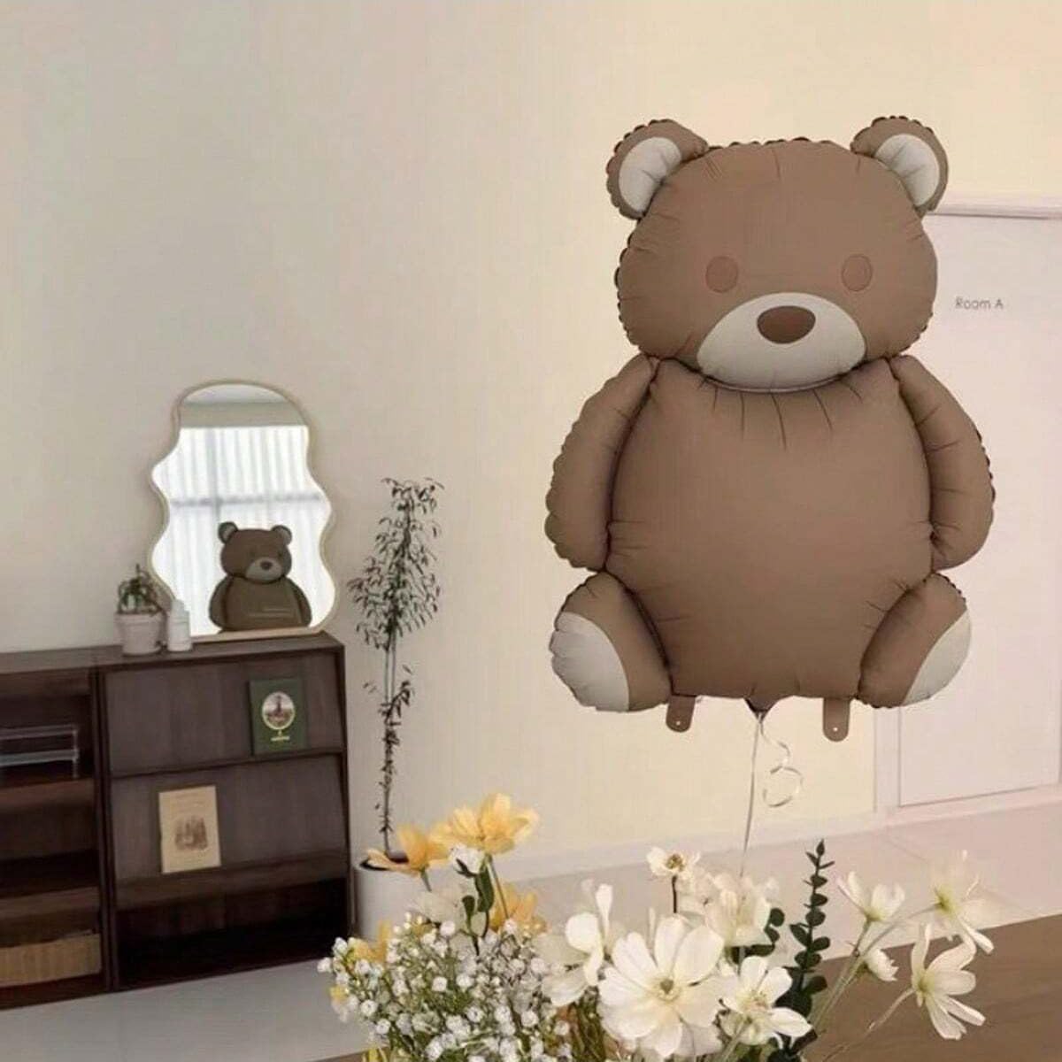 Matte bear Animal balloon Decorations teddy bear Birthday Foil balloons for baby shower Jungle Woodland Animal Farm Safari Zoo Theme Birthday Party Decoration