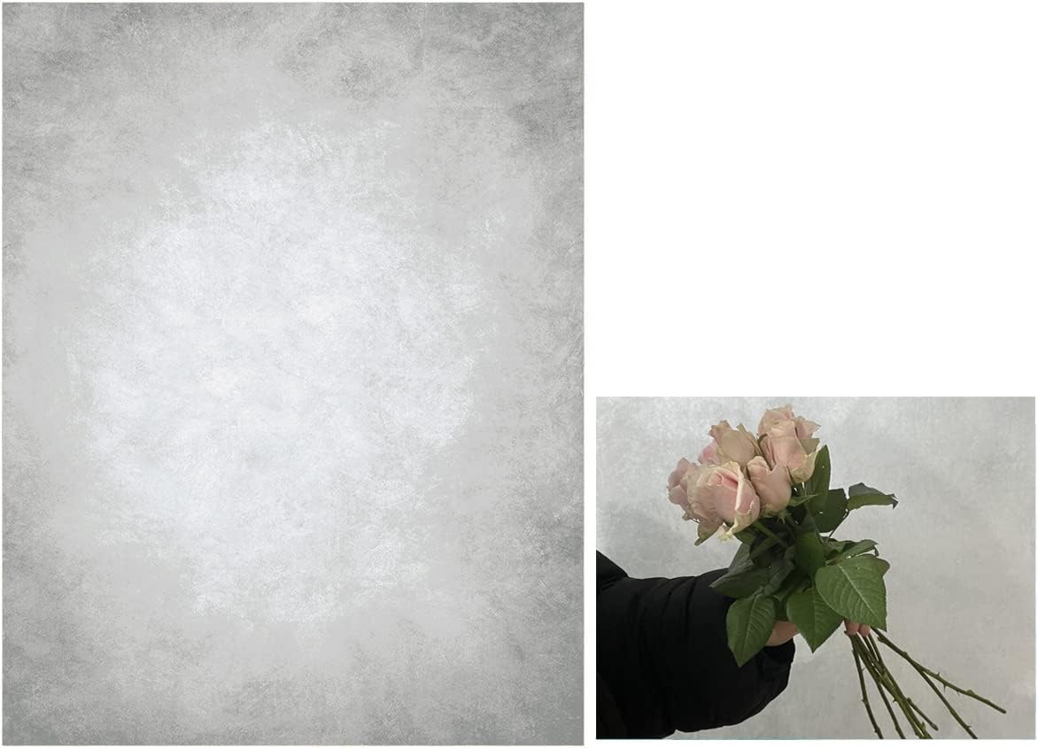 10x10ft Grey Portrait Photography Backdrops Solid Texture Abstract Photo Background for Photoshoot