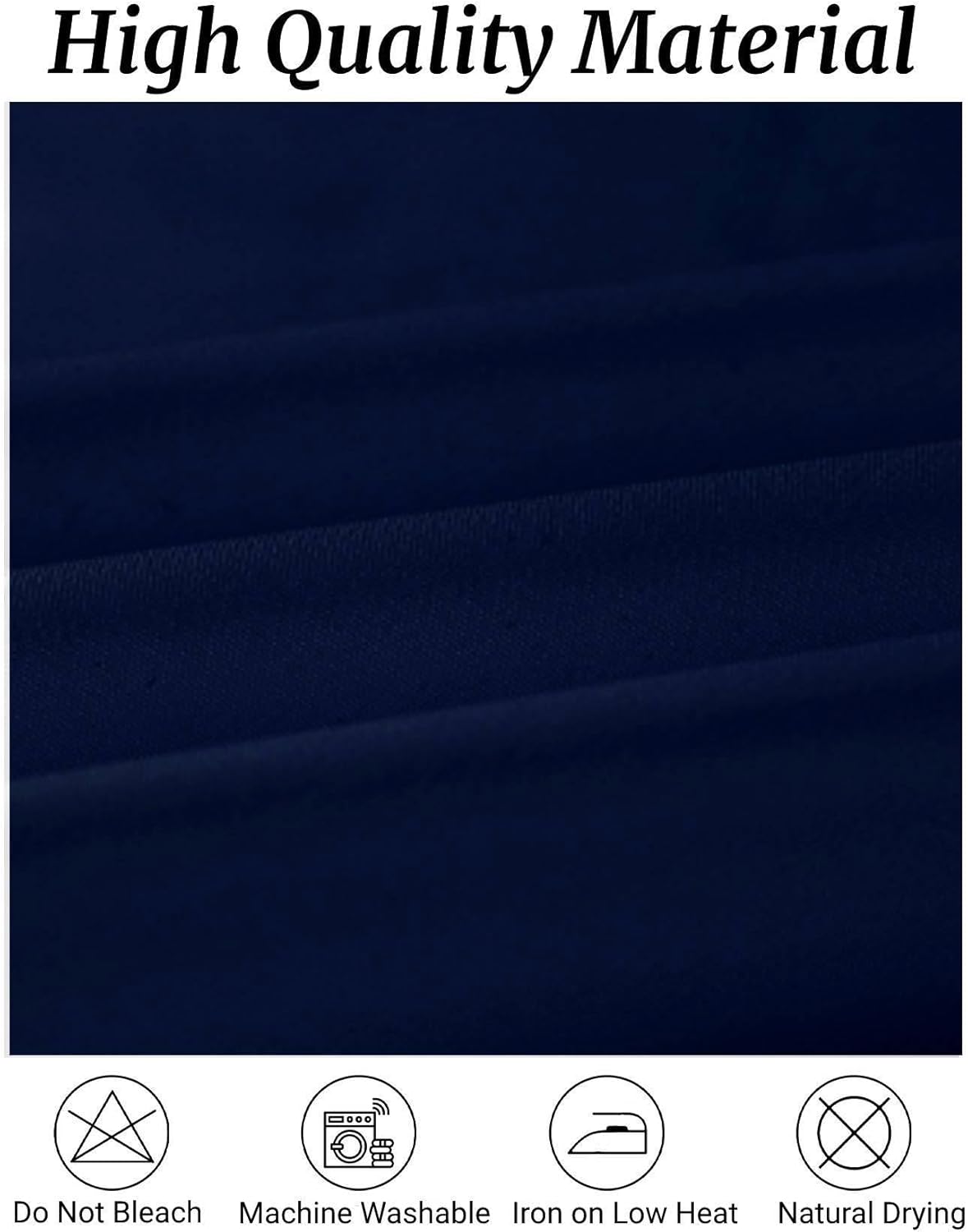 Fokitut 6 Pack Rectangle Tablecloth, 60x102 Inch, Stain Resistant and Wrinkle Polyester Table Cloth, Fabric Table Cover for Kitchen Dining, Wedding, Party, Holiday Dinner-Navy