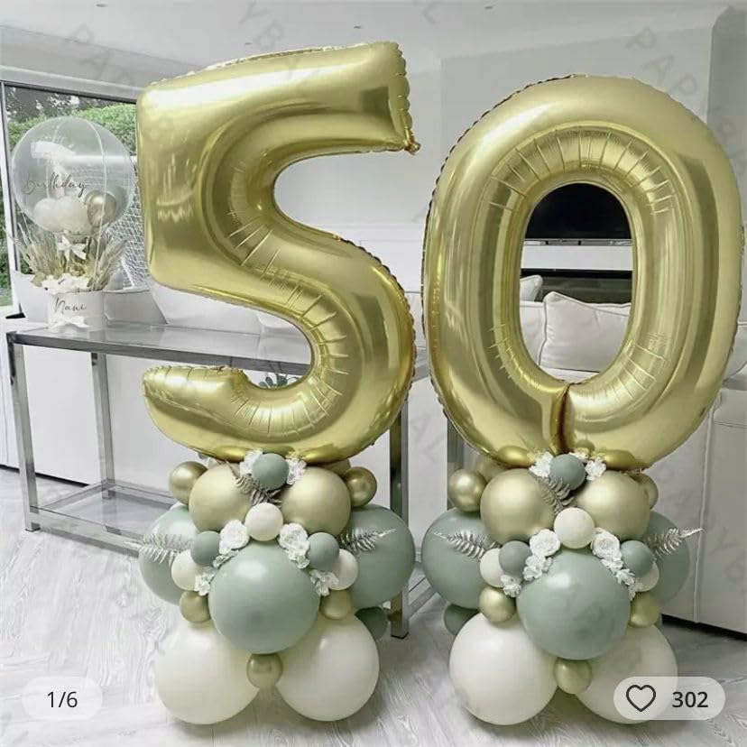 40 Inch Numbers 9 Light Gold Large Balloon Digital 9 for Birthday Party, 0-9 Birthday Party Decorations,Foil Mylar Big Number 9 Wedding Graduations Photo Shoot Decorations(Number 9)