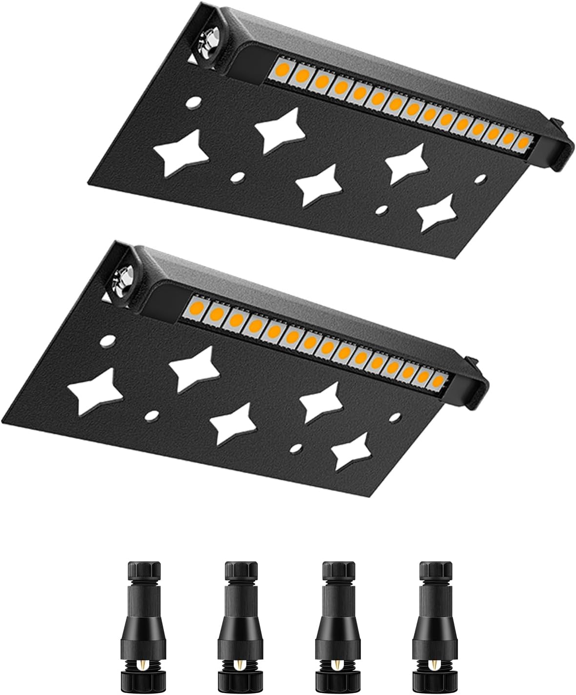 5W Retaining Wall Lights 7 inch LED Hardscape Lighting Low Voltage Landscape Paver Lights 12V 24V Step Lights Outdoor IP66 Waterproof 3000K Soft White Stair Deck Lighting(2 Pack+Connectors)