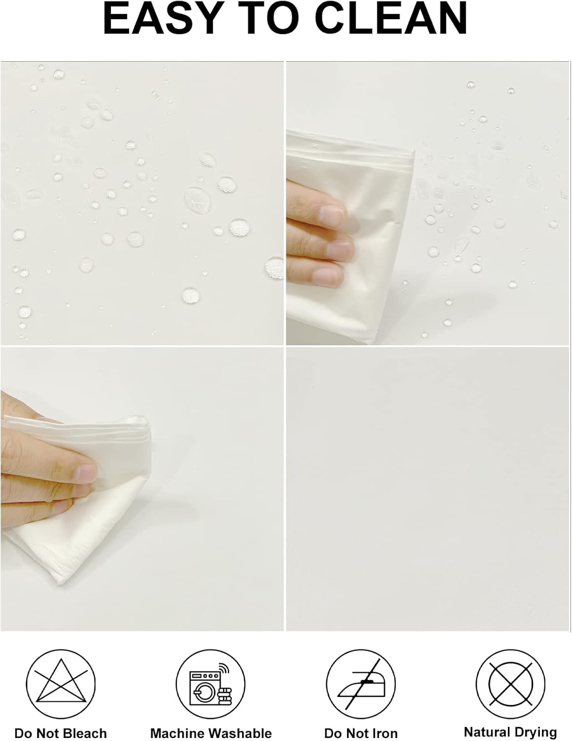 Fokitut 12 Pack Waterproof Round Tablecloth, 70 Inch, Stain Resistant and Wrinkle Polyester Table Cloth, Fabric Table Cover for Kitchen Dining, Wedding, Party, Holiday Dinner-Ivory