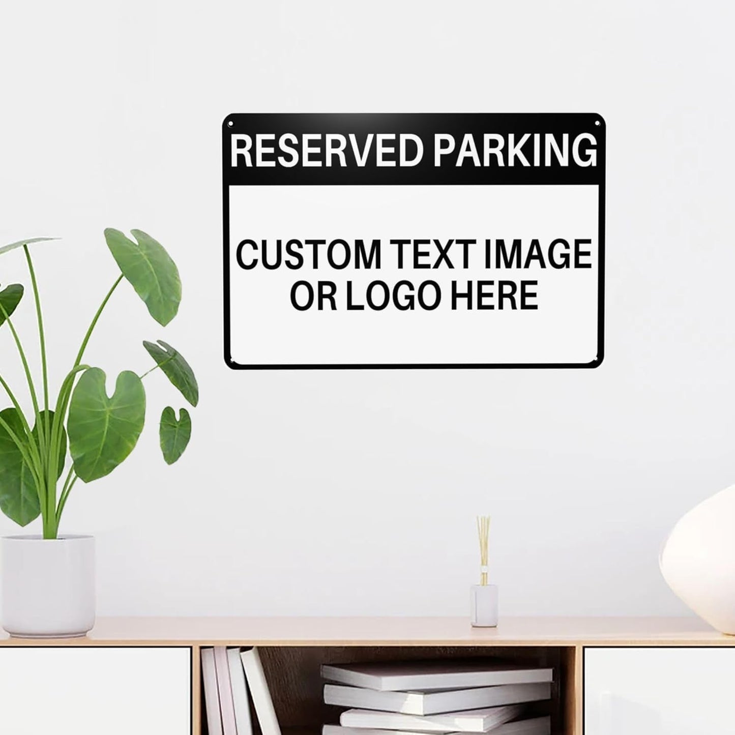 Custom Reserved Parking Metal Sign for Outside Personalized Signs with Photo Text or Logo for Outside Wall Decor Aluminum Fade Resistant Signs for Business Office Home