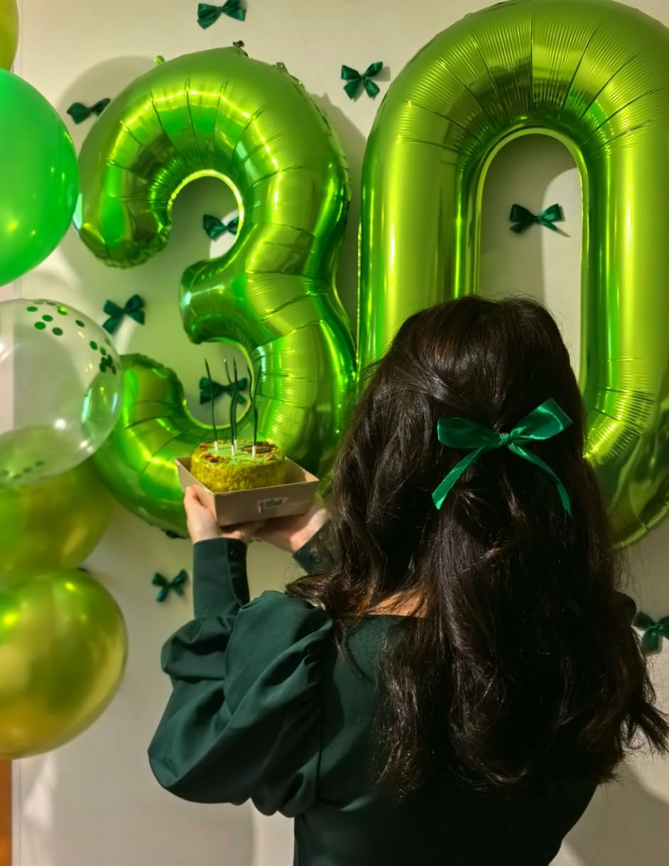 Light Green 40 Inch 0 Number Balloons, 0 Decorations for 10 20 30 40 50 60 70 80 90 100 Birthday, 2026 Light Green Foil Giant Birthday Graduations Anniversary Party Balloon