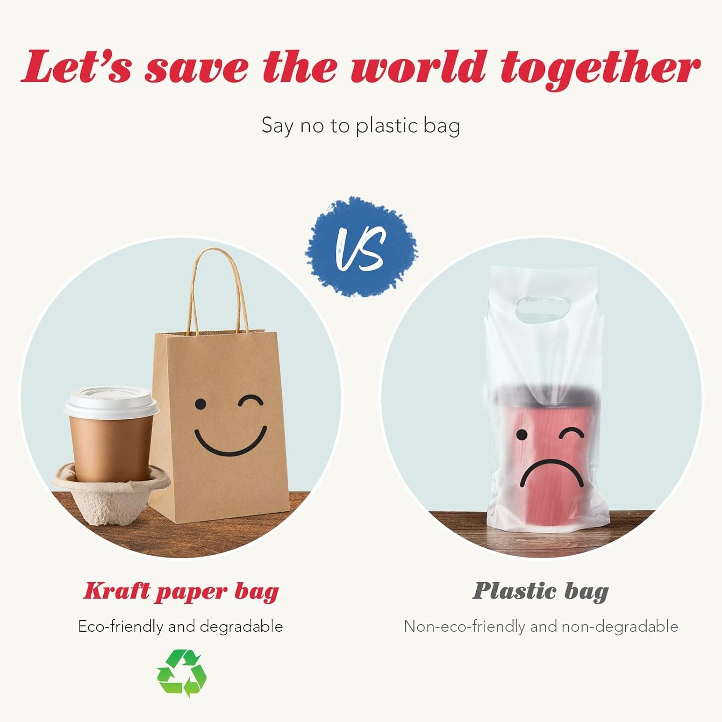 GSSUSA 200 Pack Brown Paper Bags 5.25x3.75x8 Inch Small Gift Bags with Handles Bulk, Brown Kraft Bag for Small Business, Sturdy Grocery Retail Shopping Birthday Party Favor Craft Bag