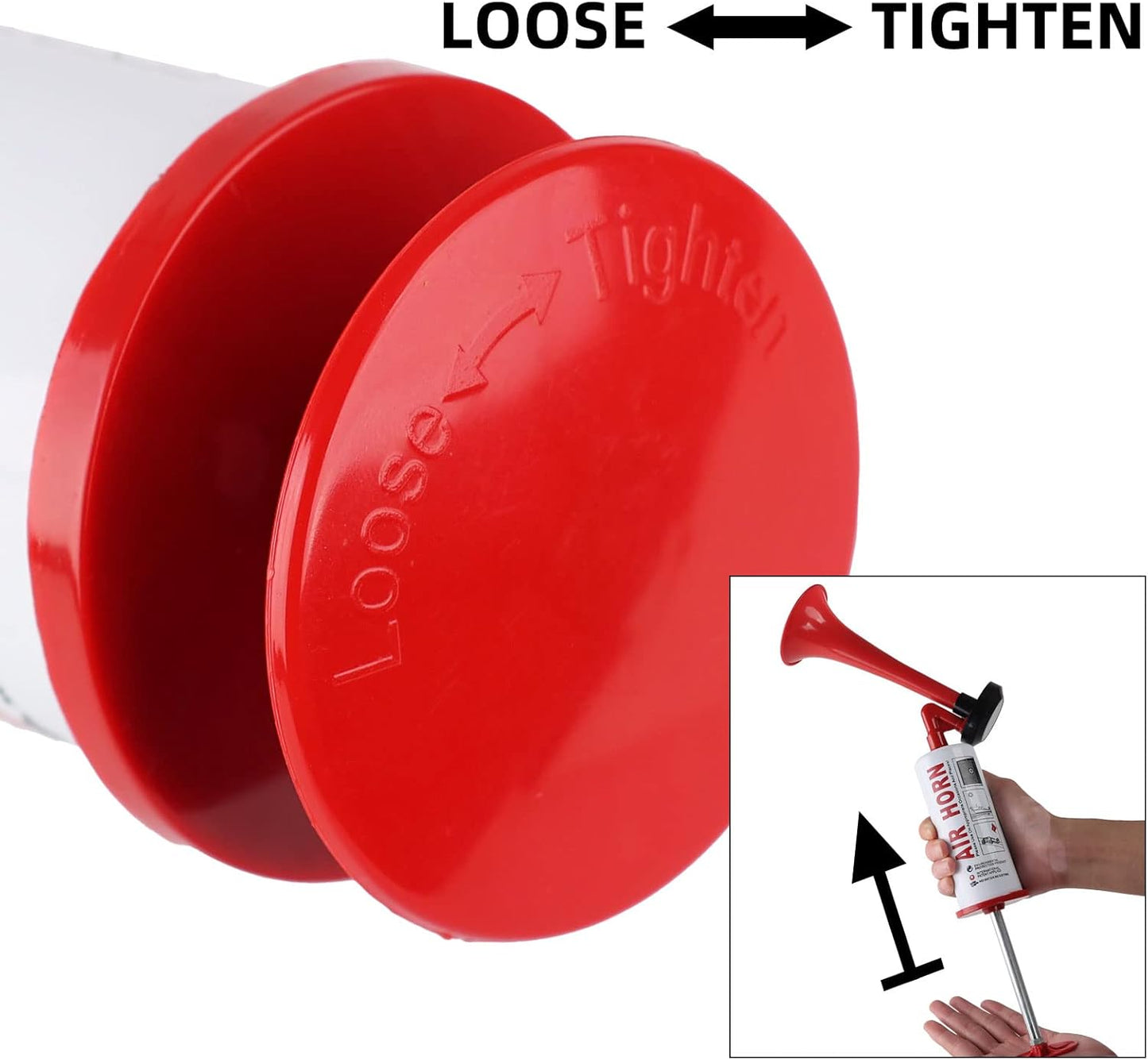 AOLINHAN Reusable Air Horn Loud Boat horn Handheld Stadium Horns Aluminum Personal Safety Handheld Horn Portable Pump Air Horns Loud Noise Maker Air+Horn Universal