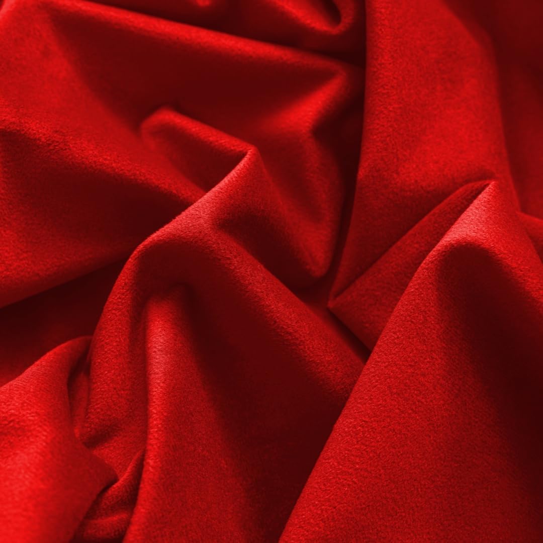 F-CHU Red Tablecloth Thickset Velvet Tablecloth with Beautiful Gold Tassels Vintage Table Cloth for Home Decor Wedding, Party, Banquet and Events 60x120-Inch