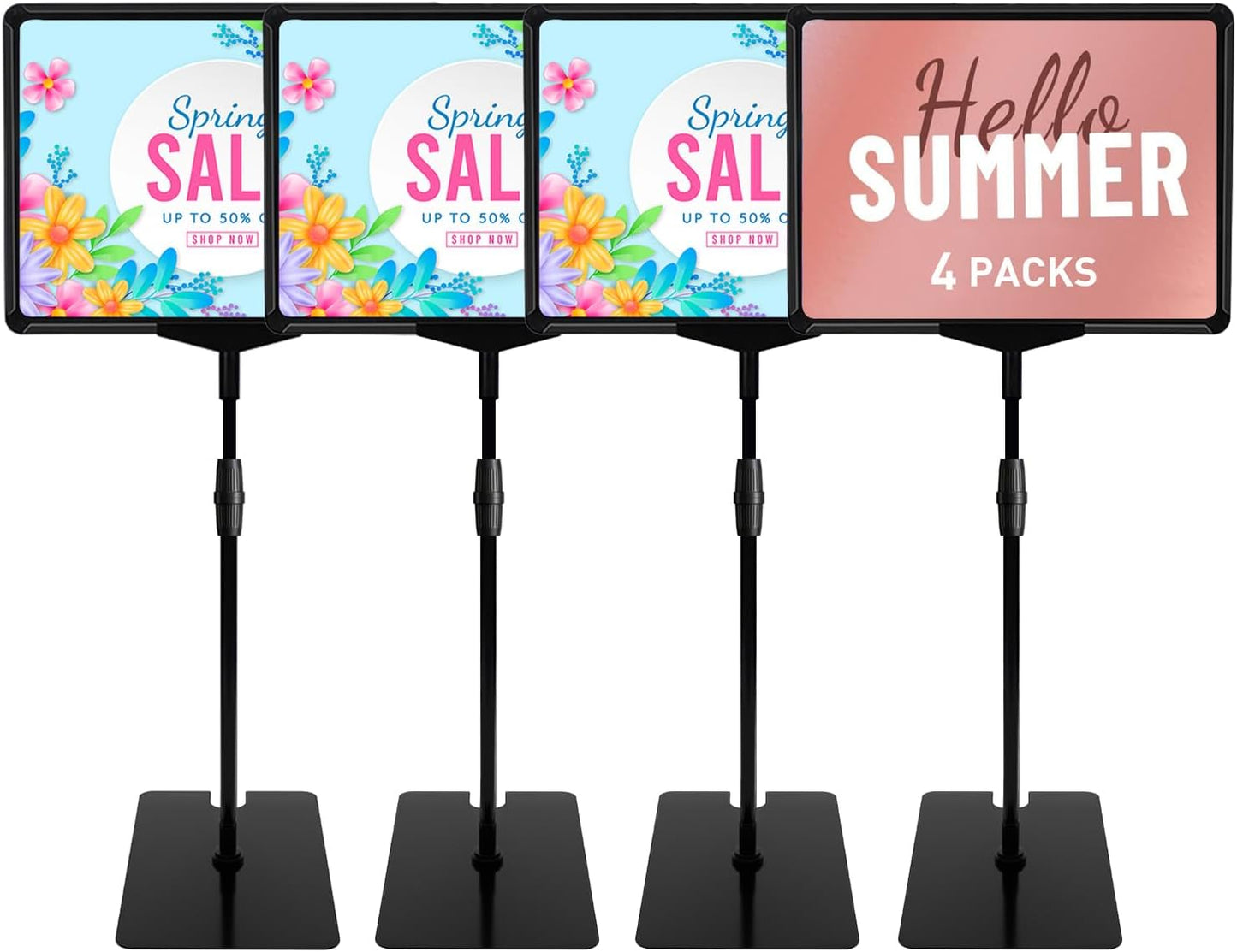 Sign Holder Stand 8.5 x 11,Sign Stand for Display,Adjustable Sign Holders For Table Top,Suitable for indoor use