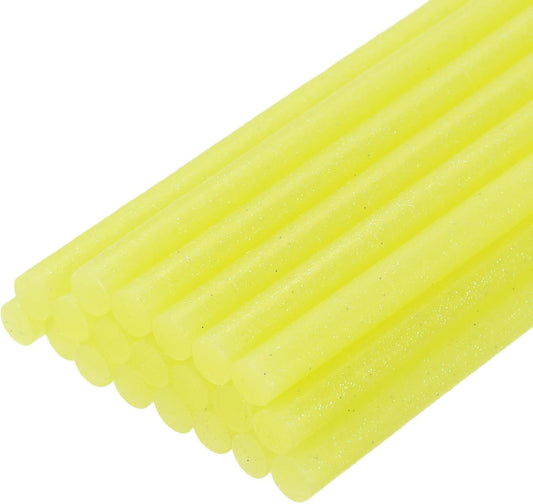 uxcell 20pcs Hot Glue Sticks for Glue Gun 11mm/0.43-inch x 8-inch Mini Hot Melt Adhesive Glue Stick Glitter Yellow
