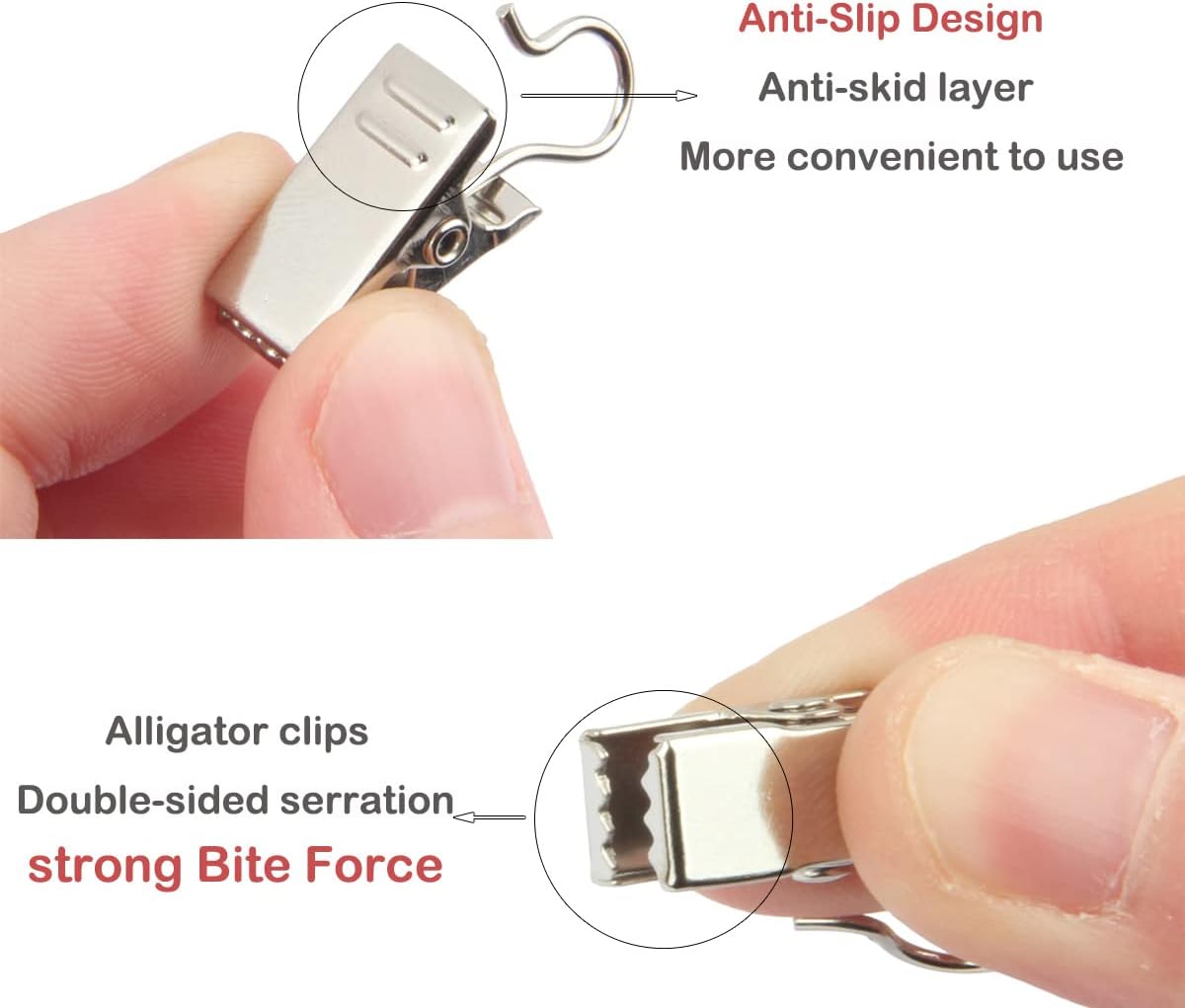 30 Pcs Curtain Clips with Hooks, Heavy Duty Metal Shower Clip Hook Set for Hanging Photos Art Craft Display Home Decoration