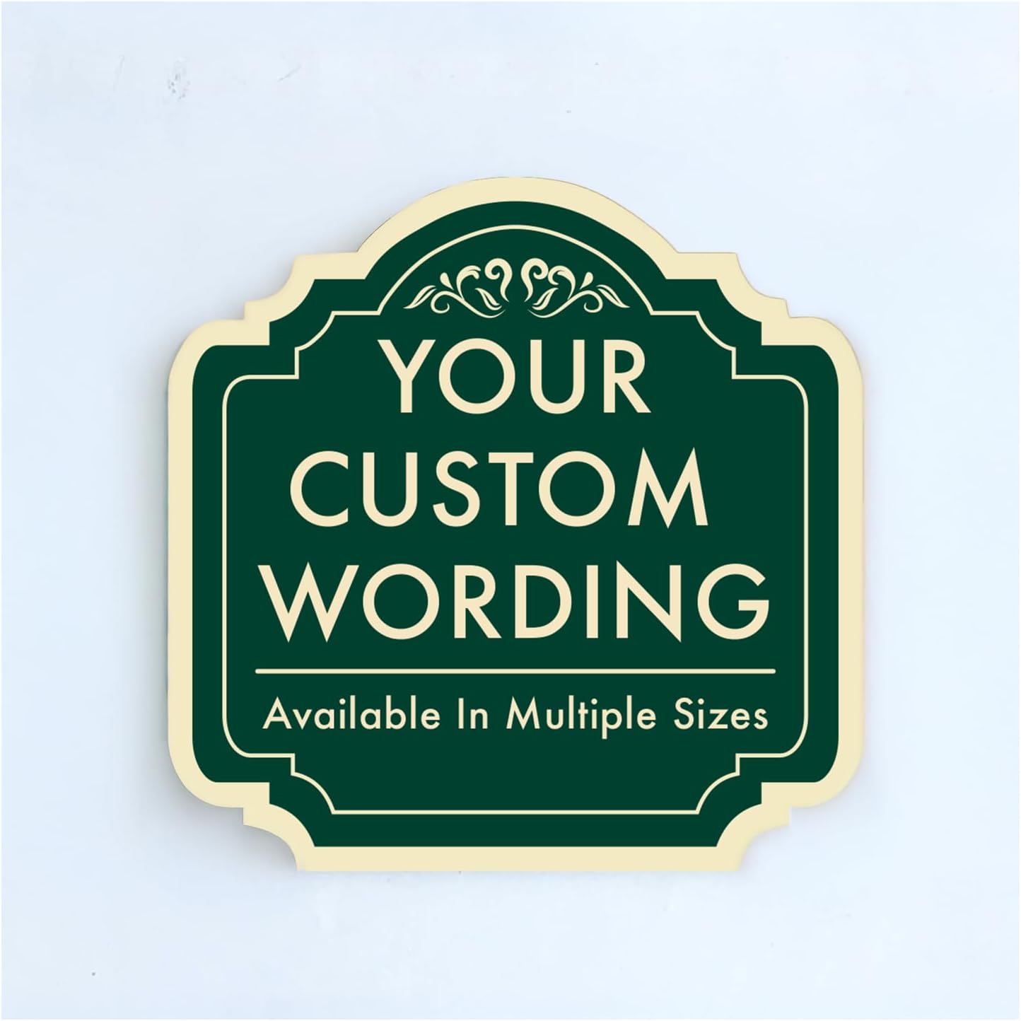Custom Metal Signs, Personalized Aluminum - Outdoor/Driveway, Waterproof USA Made - Forest Green 8x8 In