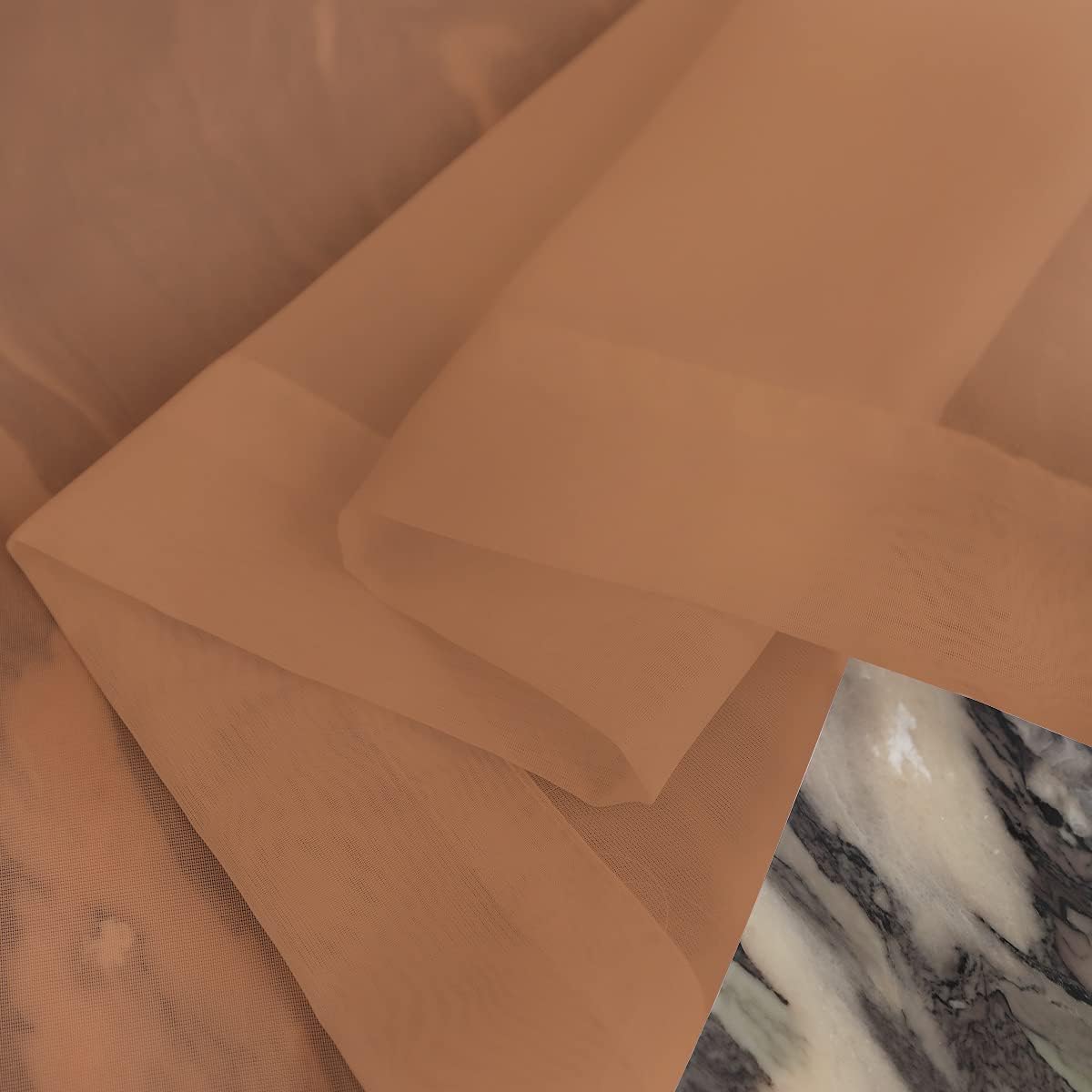 L&TEC Window Brown Sheer Curtains 60X45 Inches