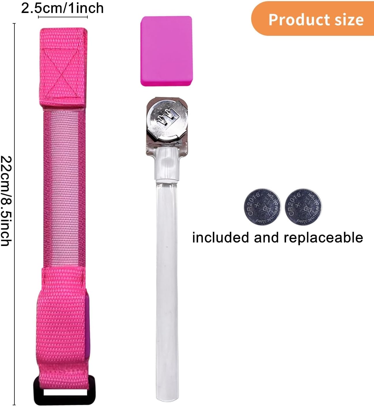 8 Pack LED Bracelets Light Up Wristbands,Glow Flashing Wristbands Glow in The Dark Party Supplies for Party, Festivals, Sports, Camping,Night Events (Pink)