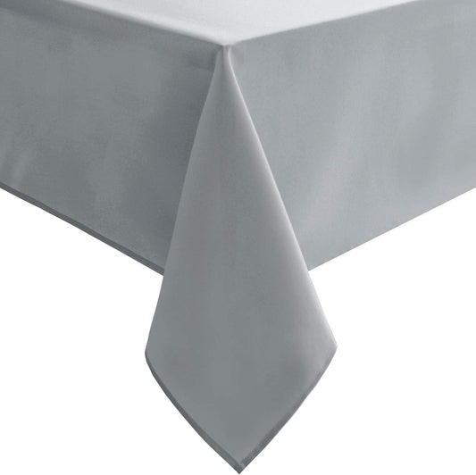 Hiasan Silver Grey Square Tablecloth - Waterproof and Spillproof Washable Fabric Table Cloth for Dining Room Kitchen Party and Outdoor, 30 x 30 Inch