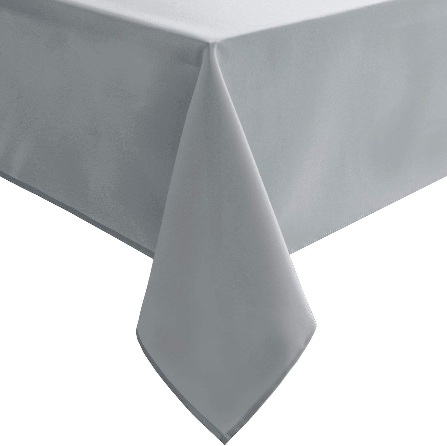Hiasan Silver Grey Rectangle Tablecloth - Waterproof and Spillproof Washable Fabric Table Cloth for Dining Room Kitchen Party and Outdoor, 60 x 120 Inch