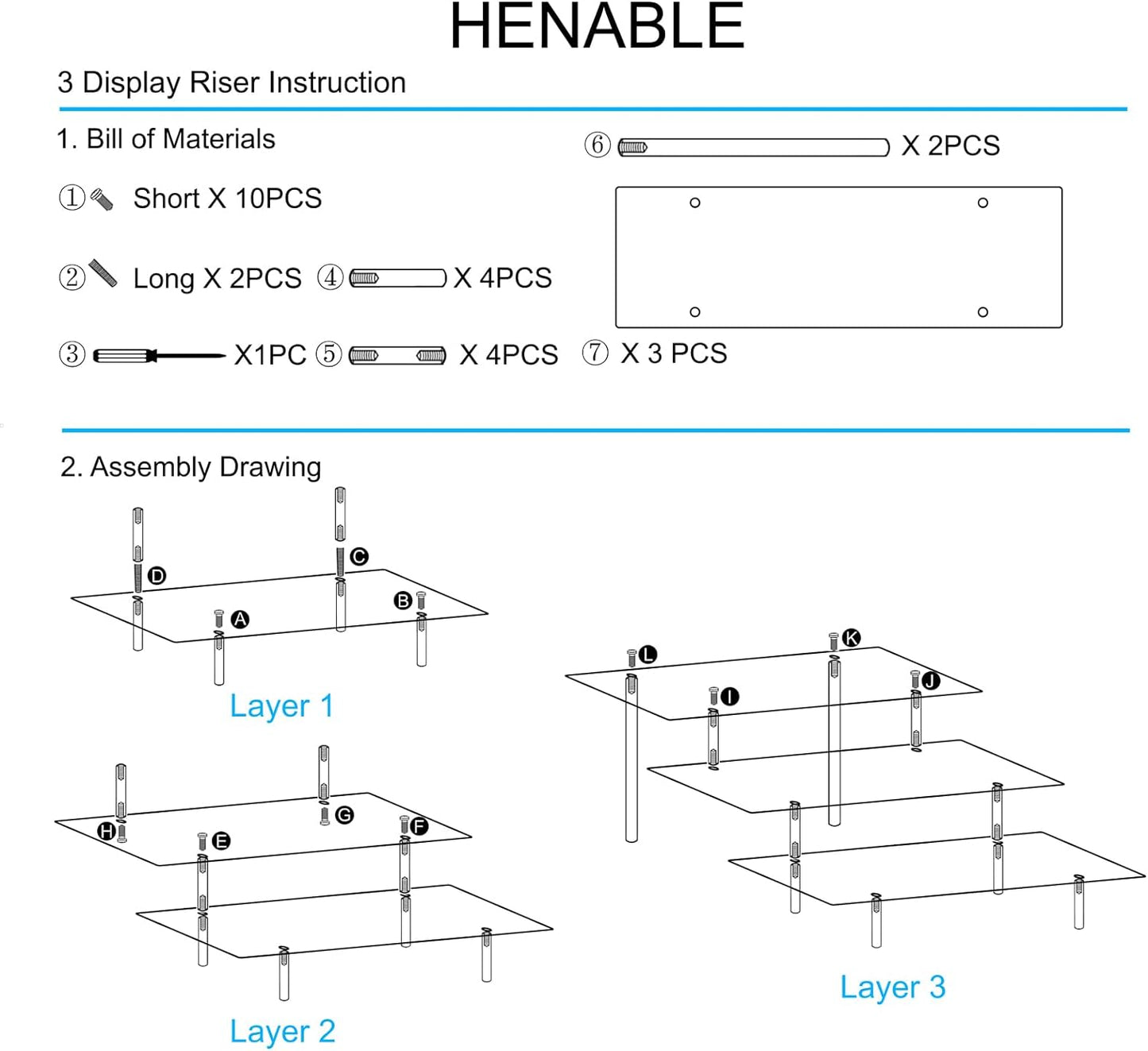 Acrylic Display Risers, Acrylic Perfume Stand Organizer, Clear Shelf Risers for Display Stands for Food, Tabletop Use, Amiibo Funko POP Figure, 3 Tier Clear Cupcake Stand Risers