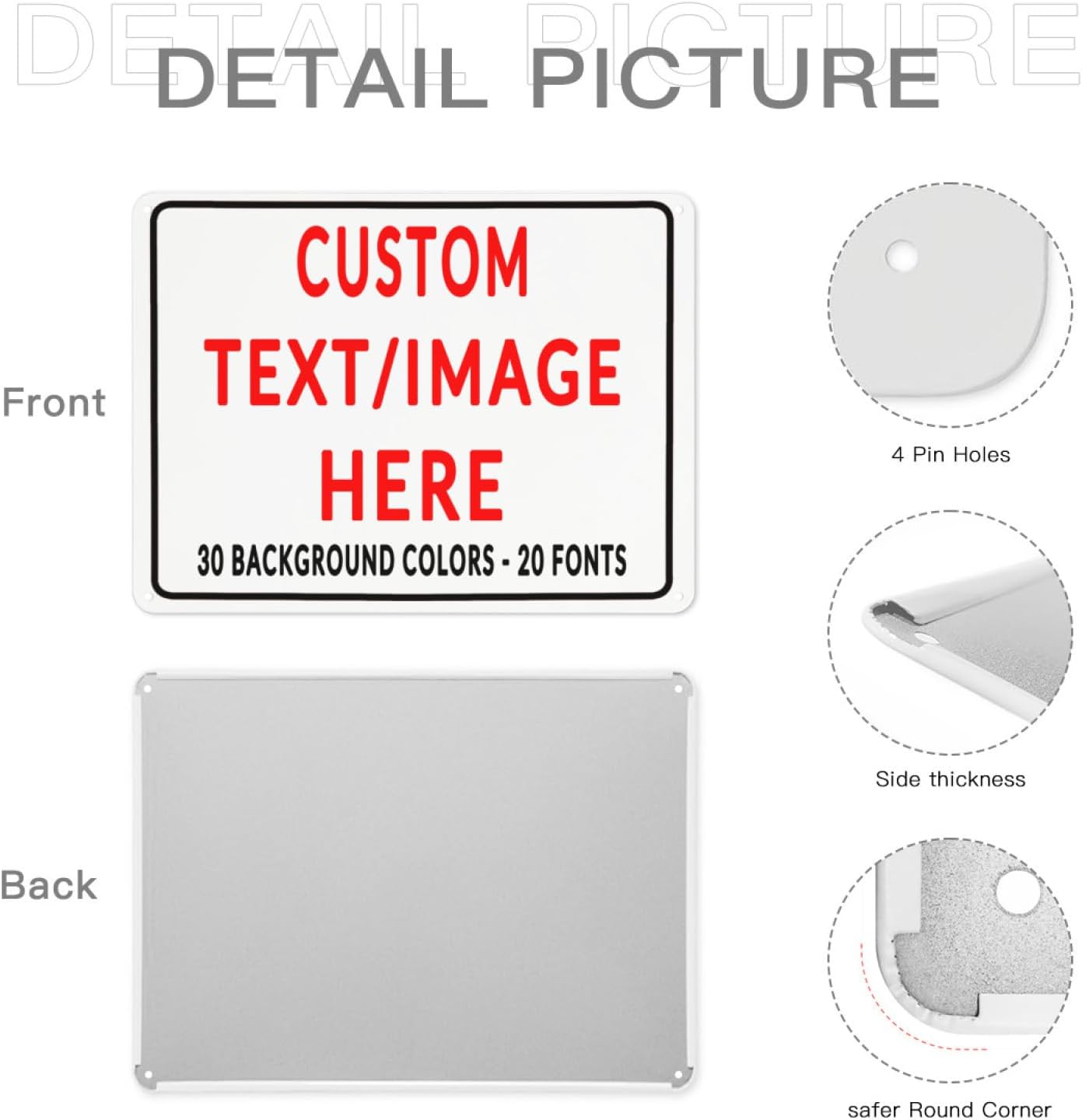 Custom Sign Personalized Custom Metal Sign, Customize For Office, Business, Workplace, Office, Home, Delivery Signs 12x18