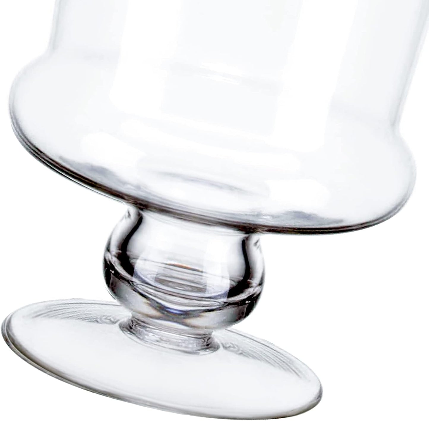 Glass Apothecary Jars, Clear Candy Bowl Dishes Holder Elegant Storage Buffet Display, Decorative Wedding Candy Organizer Canisters (Height: 16" Body: 6")