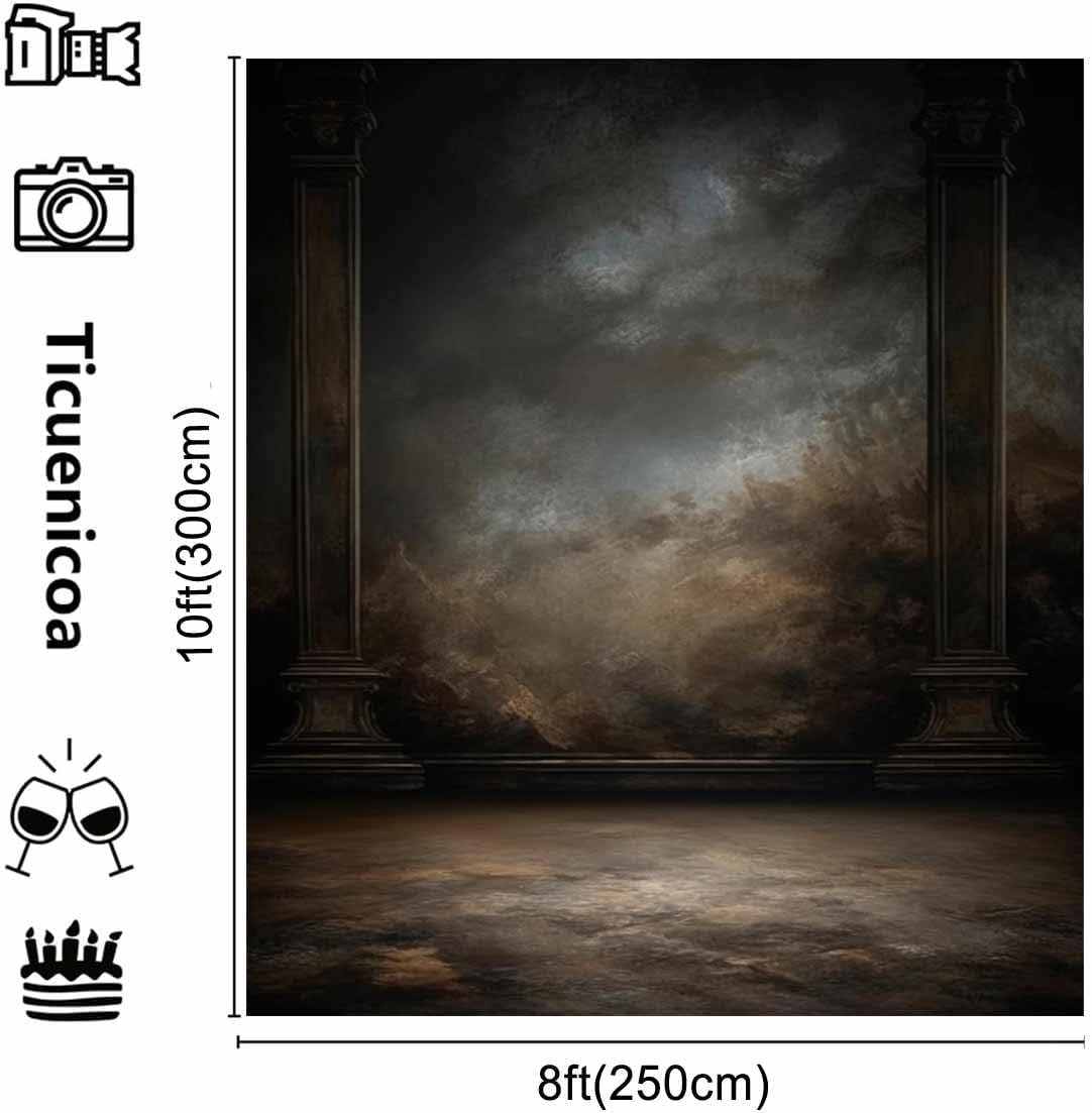8x10ftDark Vintage Photography Backdrops Portrait Photo Backdrop Wedding Bridal Show Birthday Background for Studio Props
