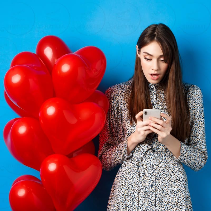 AFTERLOON® Biodegradable Balloons 24 pcs White 12 Inch Heart Shaped, Thickened Extra Strong Natural Latex Helium Float, Proposal Marriage Love Baby Shower Gender Reveal Wedding Bridal Corazones