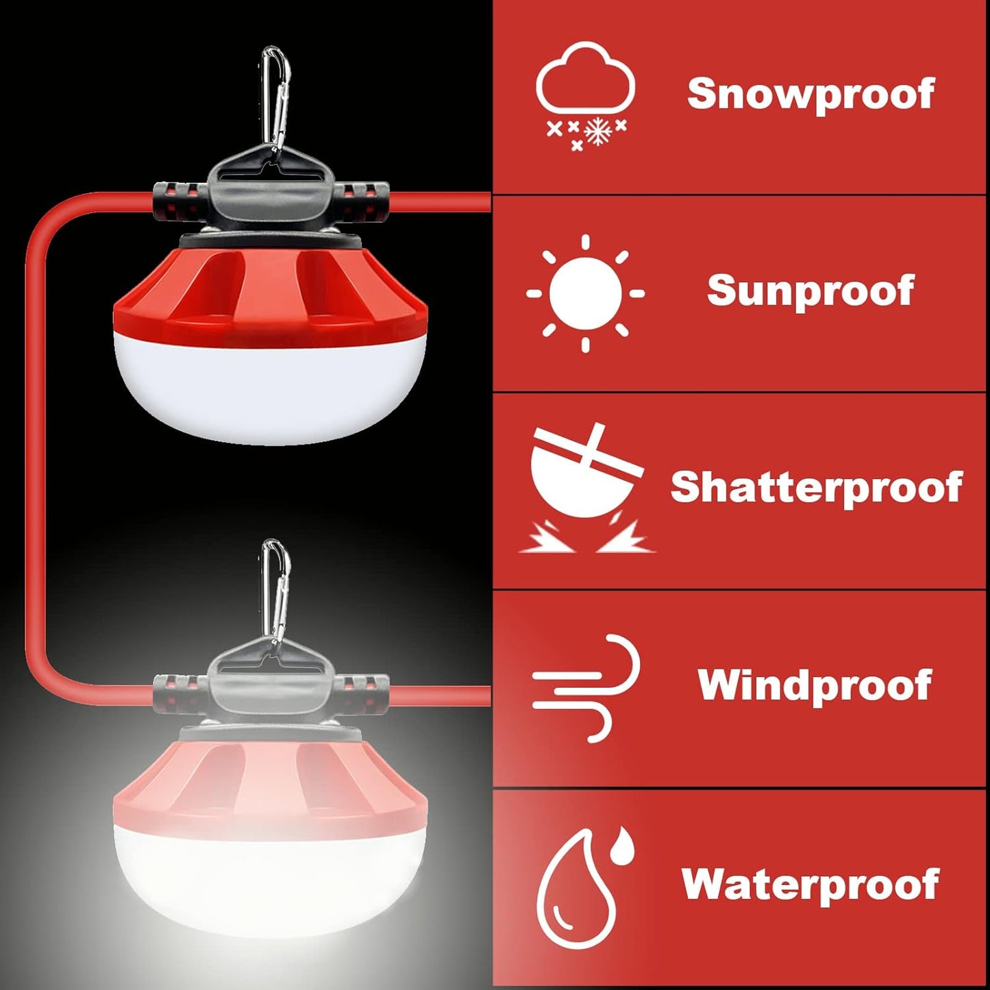 100FT LED Construction String Lights 10 Bulbs,10000LM,Industrial Grade,Weatherproof, Linkable 5000K Super Bright for Job Sites, Mining, Patios & Outdoor Work,Free for Climbing Hook 2Prong