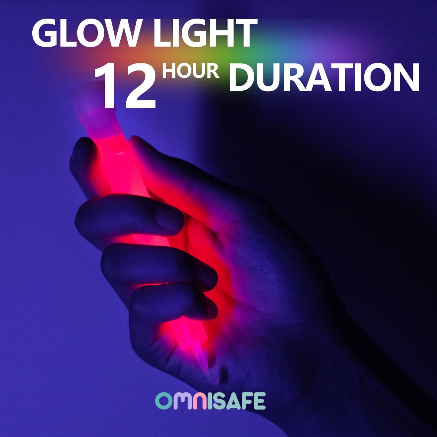 48 Ultra Bright Large Glow Sticks with 48 Black PE String, Multi Use Colourful 6 Inch Glowsticks for Parties, Camping, Emergency Glow Sticks For Blackout, Long-lasting Lighting Waterproof and