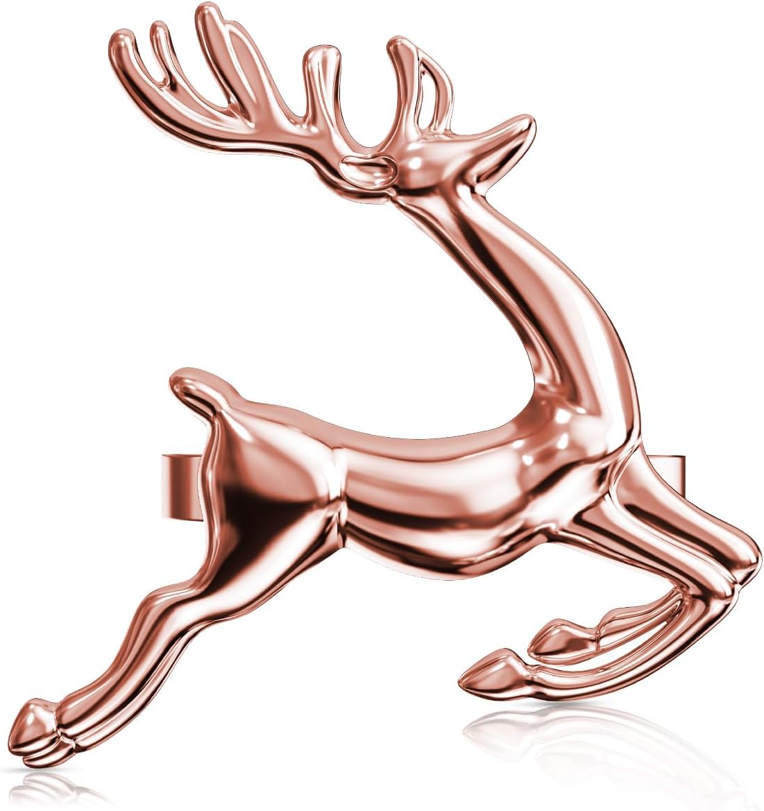 ZeeDix Set of 24 Rose Gold Elk Chic Napkin Rings for Christmas Dinning Table Setting-Wedding Receptions, Christmas, Thanksgiving and Home Kitchen for Casual or Formal