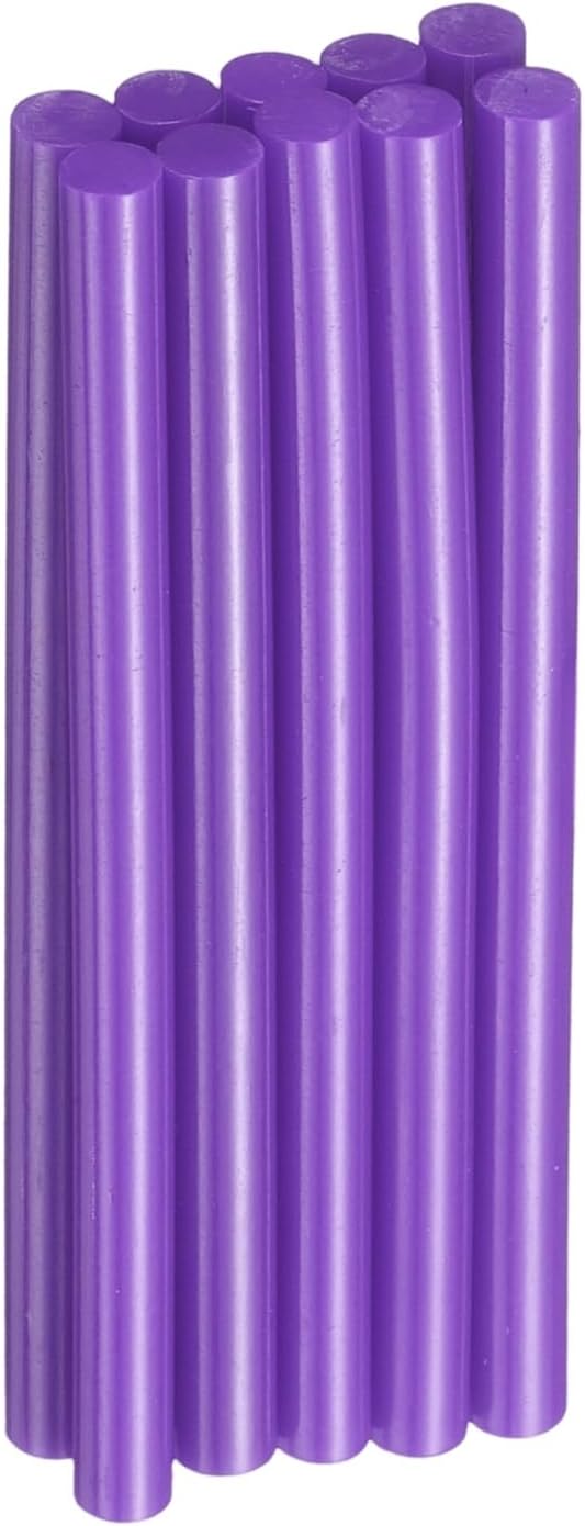 HARFINGTON 10pcs Hot Glue Sticks 0.28" Dia x 3.94" Long EVA Mini Hot Melt Adhesive Glue Stick for Hot Melt Gun Wood Plastic Glass Flowers Fabrics Foam, Purple