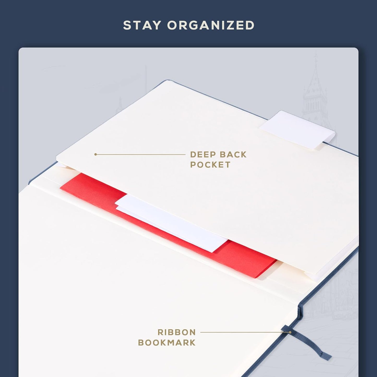 Beechmore Books A4 Sketchbook – 8.5x11 Premium Vegan Leather Bound Large Sketch Book Hardcover with 156 Thick 160gsm Perforated Ivory Pages, Blank Sketch Pad, Gift Boxed, Back Pocket, Ribbon Bookmark