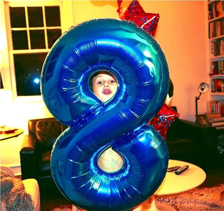 Giant Navy Blue 80 Balloon Number 40 Inch, 80 Number Balloons Birthday Supplies, 80 Year Old Birthday Party Celebration, 80 Balloons Graduations Anniversary Decorations