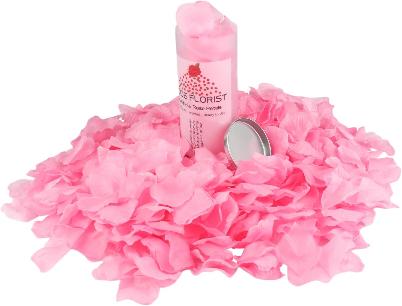 CODE FLORIST 1500 PCS Pink Silk Rose Petals for Valentine's Day,Romantic Night,Wedding,Proposal Anniversary Flower Decorations(Separated,Scented)