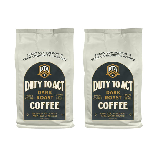 Duty to Act Dark Roast Whole Coffee Beans, 2 lbs (Pack of 2)