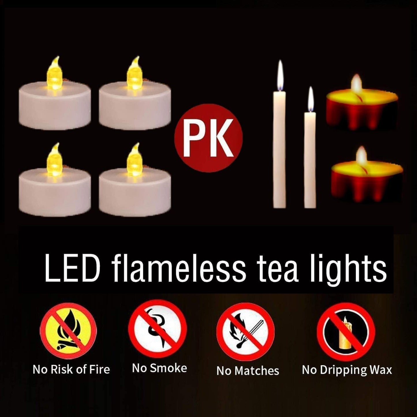 Tea Light Candles with Remote Control,Flickering Flameless LED Candle,Long Lasting 400+Hours,Battery Operated with Timer for Home Decoration Seasonal &Festival Celebration WarmYellow (12pcs)