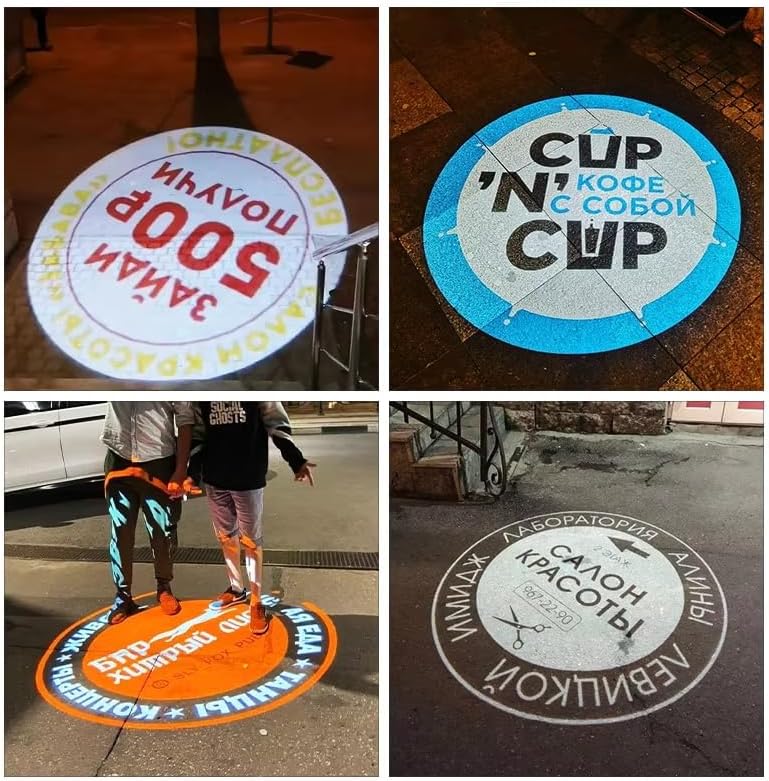 GOBO Projector Custom Logo Projector Lights for Store Business or Outdoor Wall Street Waterproof Ip67 HD Led for Shop Advertising and Wedding (90W)