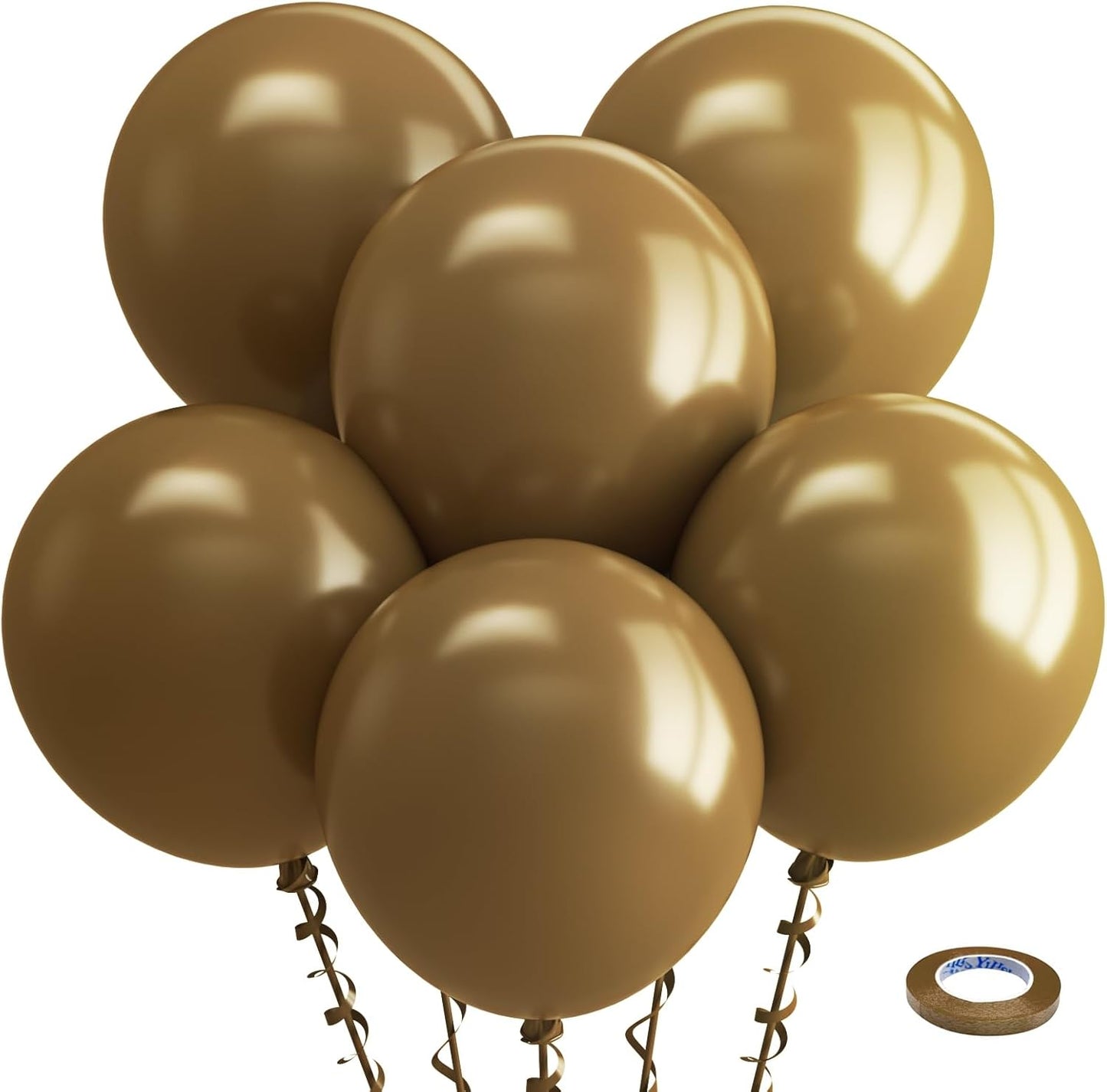 Bezente Brown Balloons 18 Inch - 30 Pack Large Thick Brown Balloons Big Round Coffee Brown Latex Balloons for Birthday Bridal Shower Wedding Anniversary Party Decorations