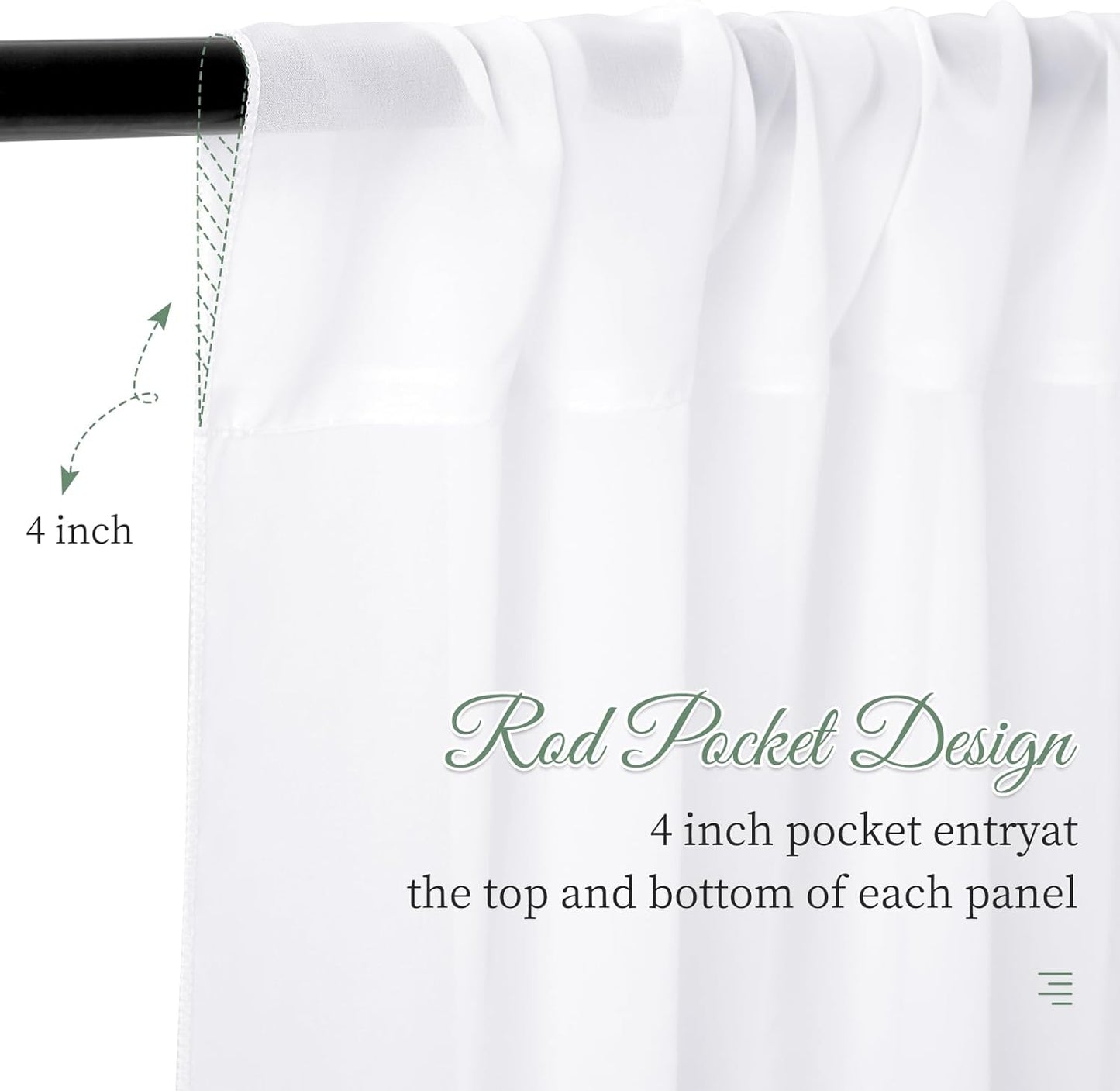 8 Panels White Wedding Ceiling Drapes 5ftx10ft Ceiling Drapes Chiffon Fabric Arch Draping Sheer Curtains Soft Drapery Draping Wedding Ceiling Decorations for Party Ceremony Stage Swag