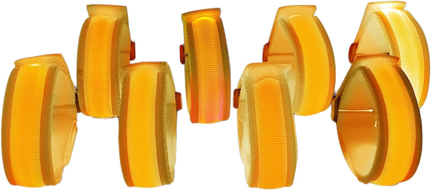 8 Pack LED Bracelets Light Up Wristbands,Glow Flashing Wristbands Glow in The Dark Party Supplies for Party, Festivals, Sports, Camping,Night Events (Yellow)