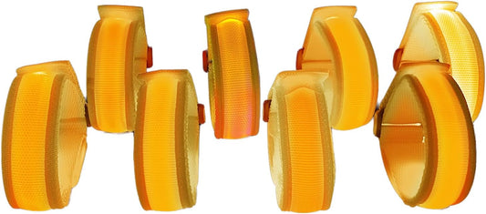 8 Pack LED Bracelets Light Up Wristbands,Glow Flashing Wristbands Glow in The Dark Party Supplies for Party, Festivals, Sports, Camping,Night Events (Yellow)