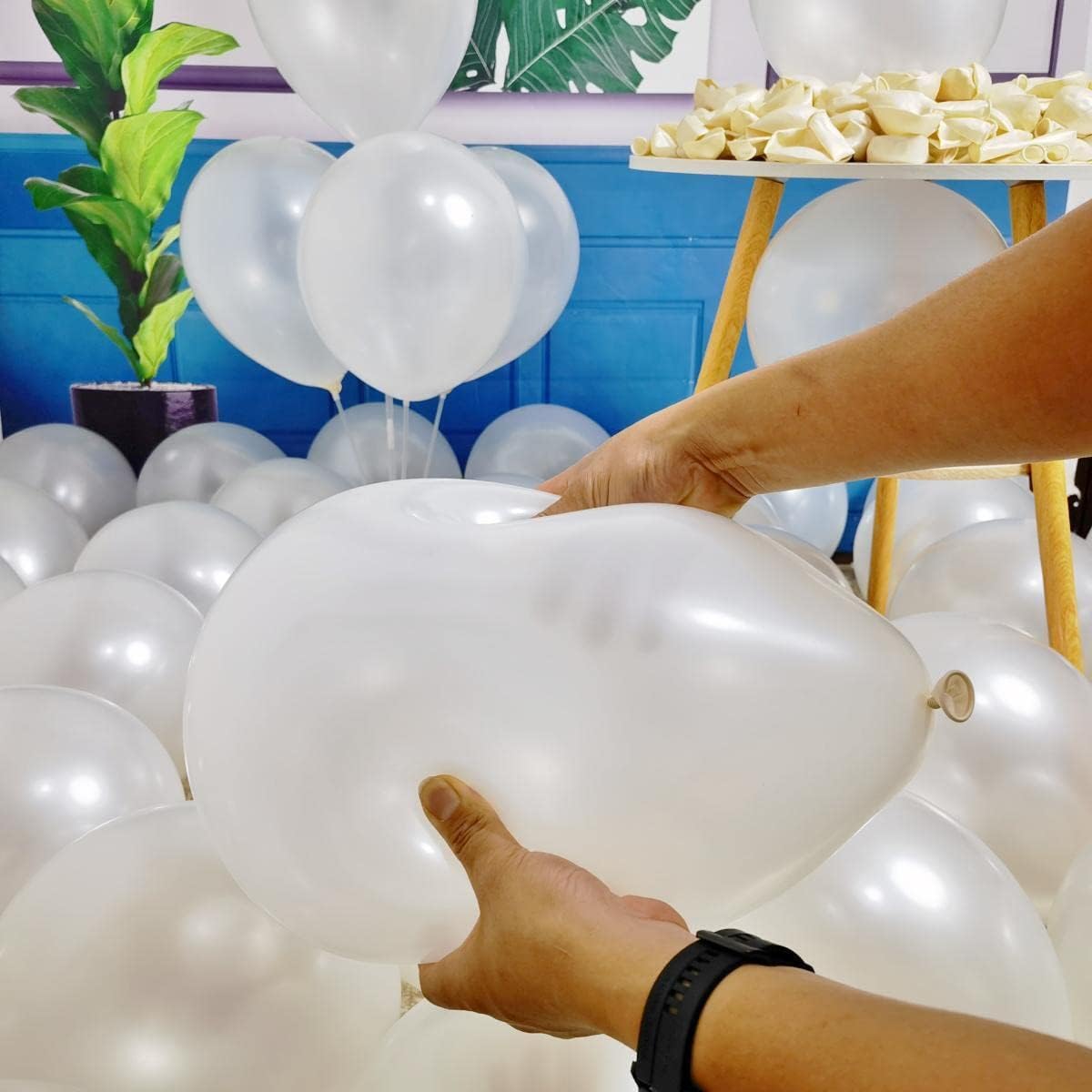 300 Pack White Pearl Balloons 12 inch Pearl White Latex Party Balloon Bulk for Various Party Events Decorations