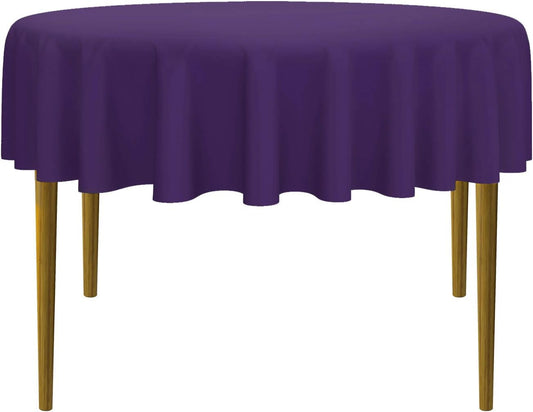 Lann's Linens - 10 Premium 70" Round Tablecloths for Wedding/Banquet/Restaurant - Polyester Fabric Table Cloth - Purple