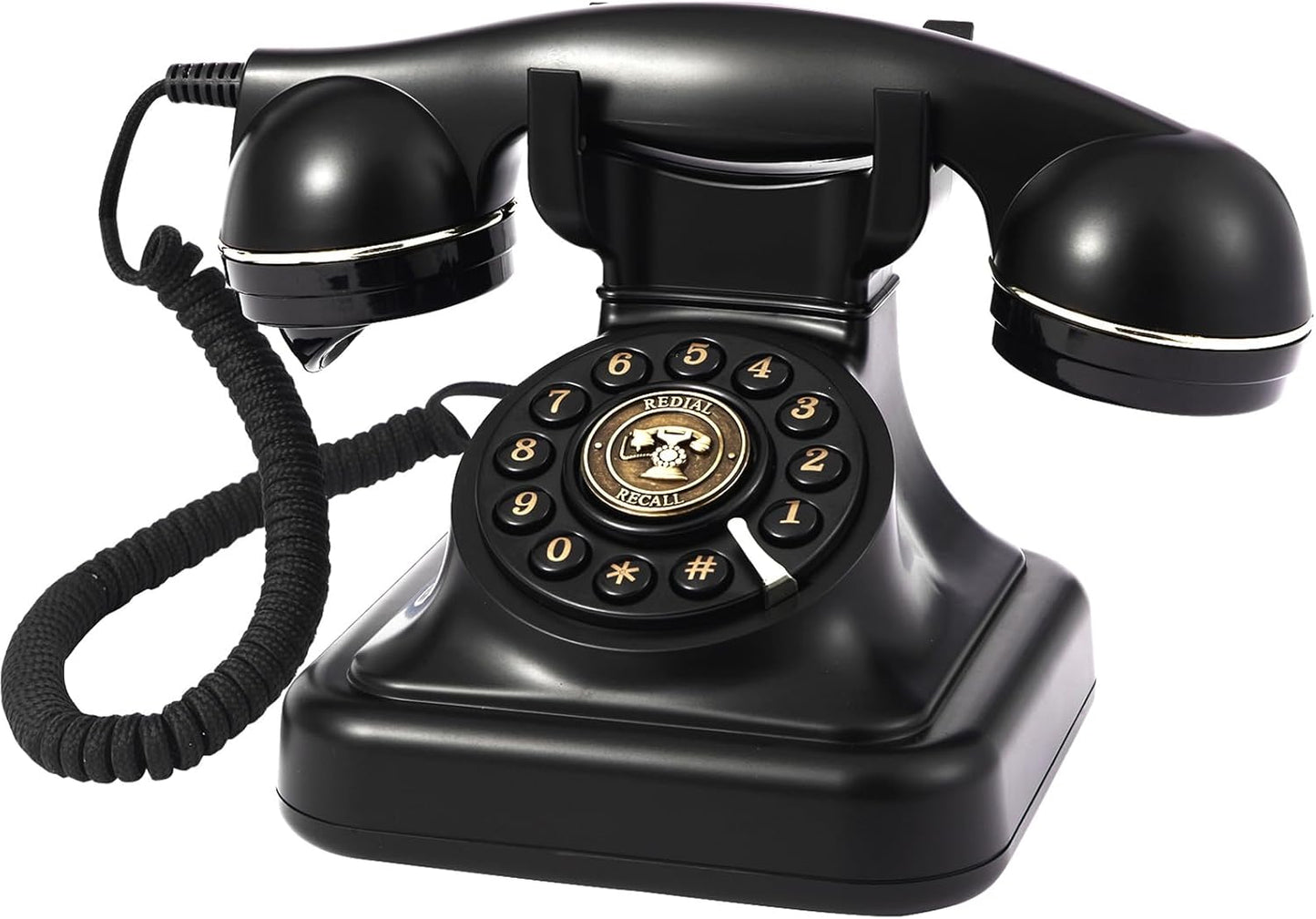 Audio Guest Book Wedding Phone, Audio Guest Book Record Customized Audio Messages Guest Book Alternatives Classic Retro Phone for Parties Birthdays Rentals Confessions Special Occasions (Black)